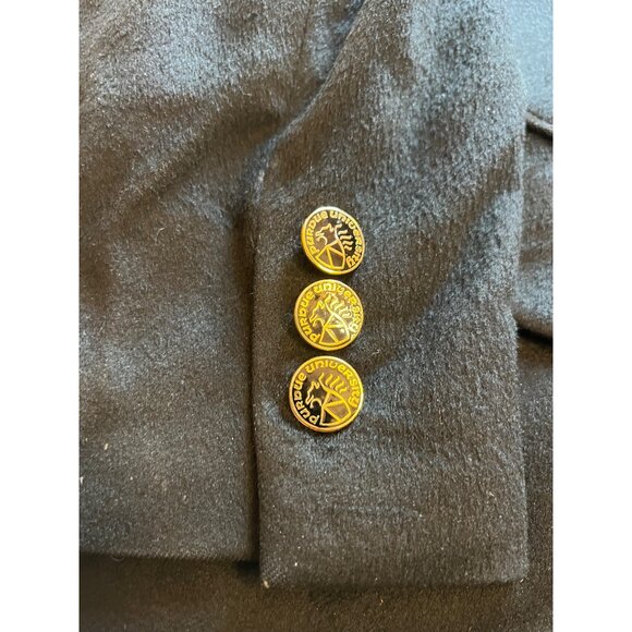 Ermenegildo Zegna  Mens Black Wool Blazer 42R  Purdue University, woven in Italy - Picture 3 of 16